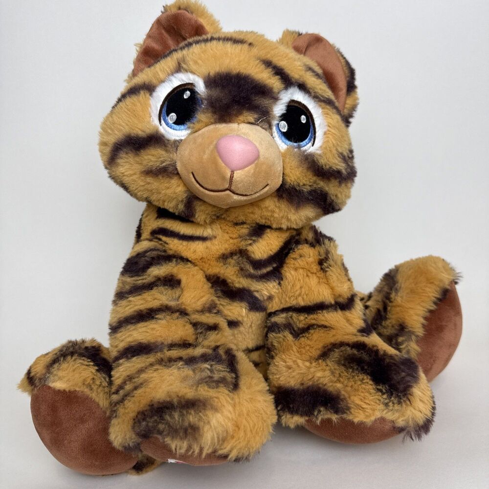 Retired 16" Tiger Build-A-Bear Plush Orange/Black Stripes/White